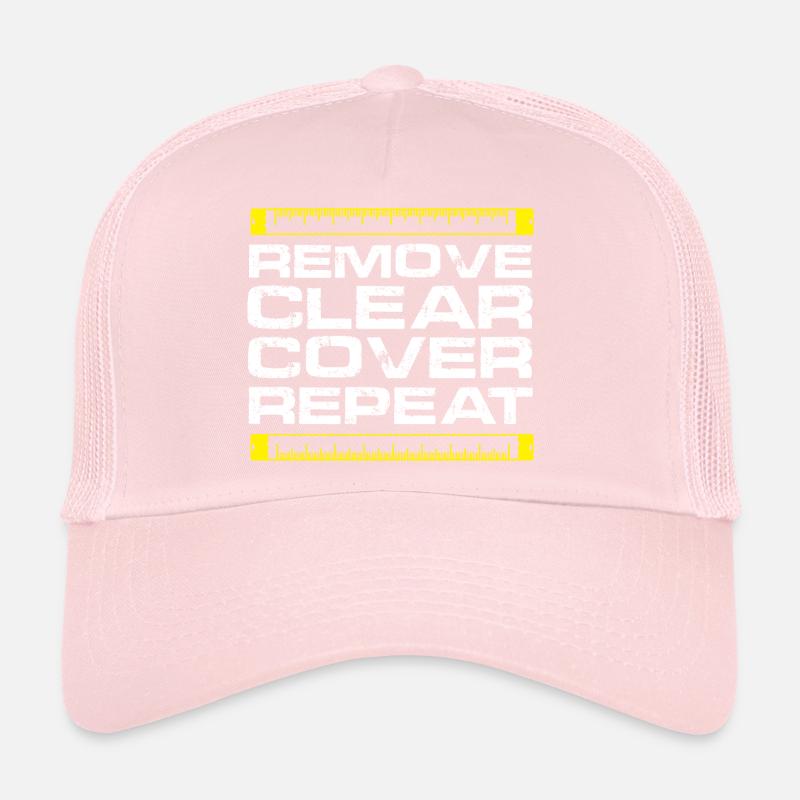Remove Clear Cover Repeat Trucker Cap