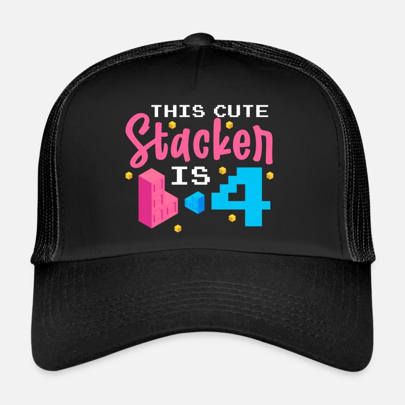 Block-stacking Game Funny Birthday Party Block Trucker Cap