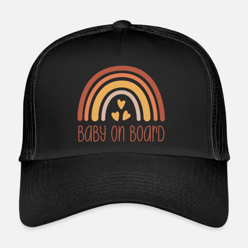 Baby on Board Regenbogen Trucker Cap