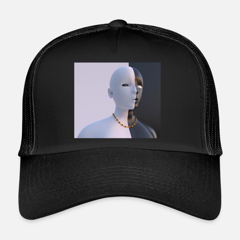 Two Face - Trucker Cap - black/black