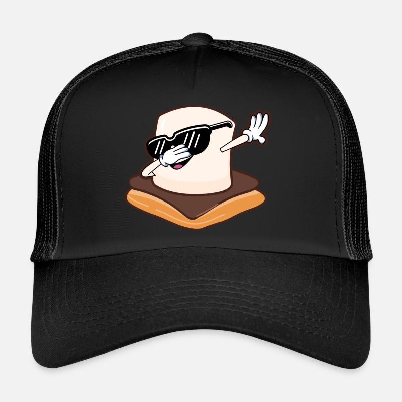 Cool Dabbing Smore Kids Camping Marshmallow Casquette trucker 