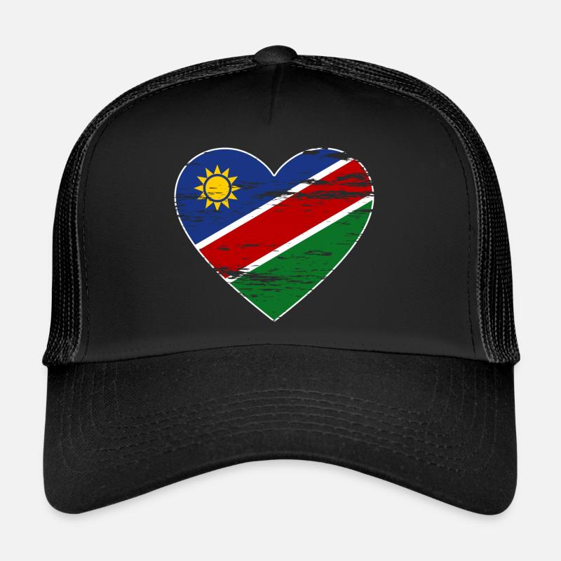 Namibia flag heart used Trucker Cap