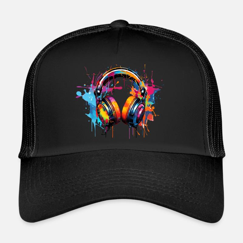 Casque Graffiti Style - Casquette trucker  - noir/noir