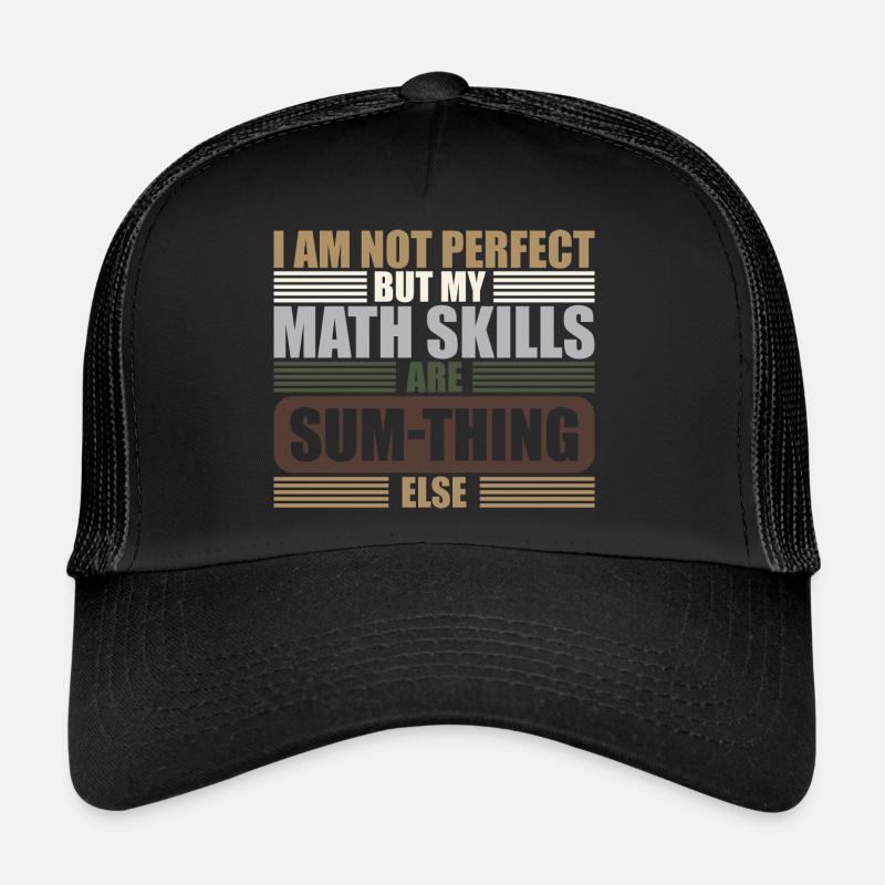 Professeur de mathématiques Sum-thing Funny Equation - Casquette trucker  - noir/noir