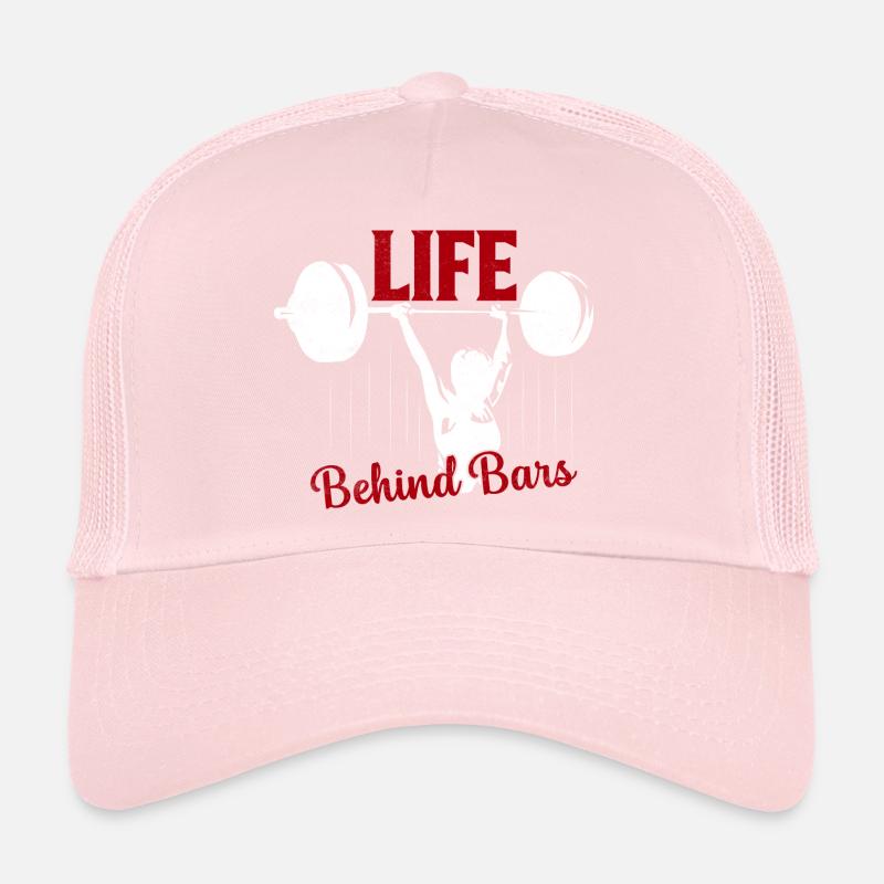 Life Behind Bars Workout Training Weight Lifting Trucker Cap