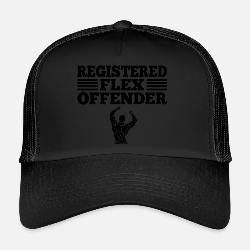 Funny Registered Flex Offender Bodybuilding Trucker Cap