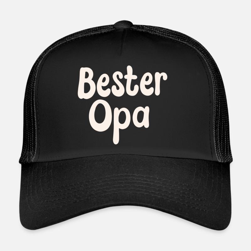 Bester Opa - Trucker Cap - Schwarz/Schwarz