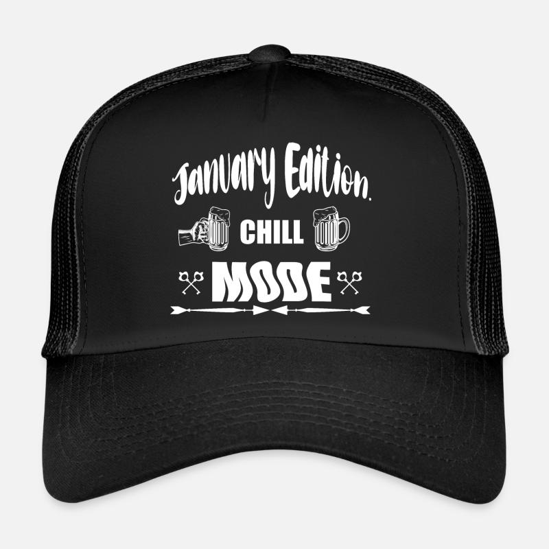 Chill-Modus der Januar-Ausgabe - Trucker Cap - Schwarz/Schwarz