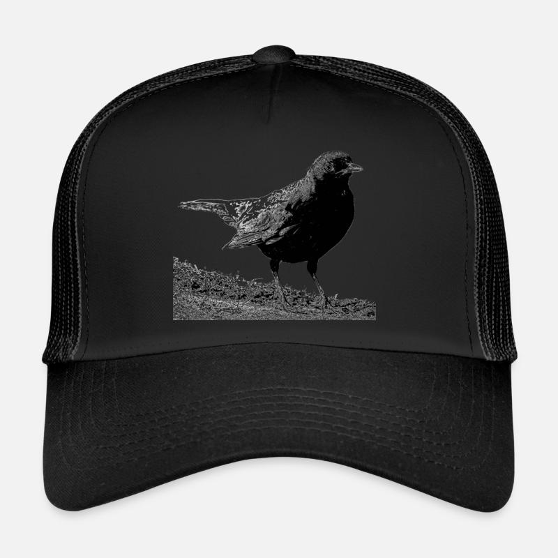 Merle, A730357 - Casquette trucker  - noir/noir