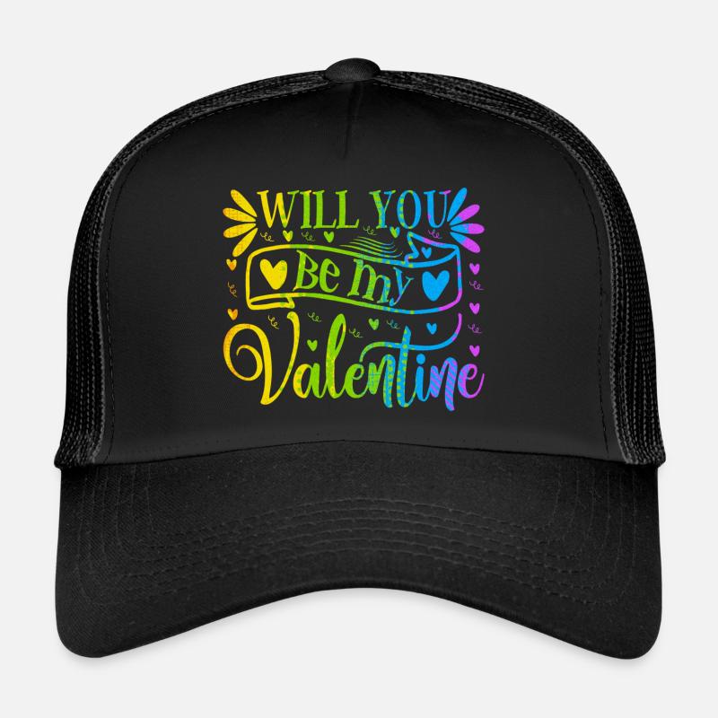 Aimez-moi la Saint-Valentin Joyeux Valentin Saint-Valentin Casquette trucker 