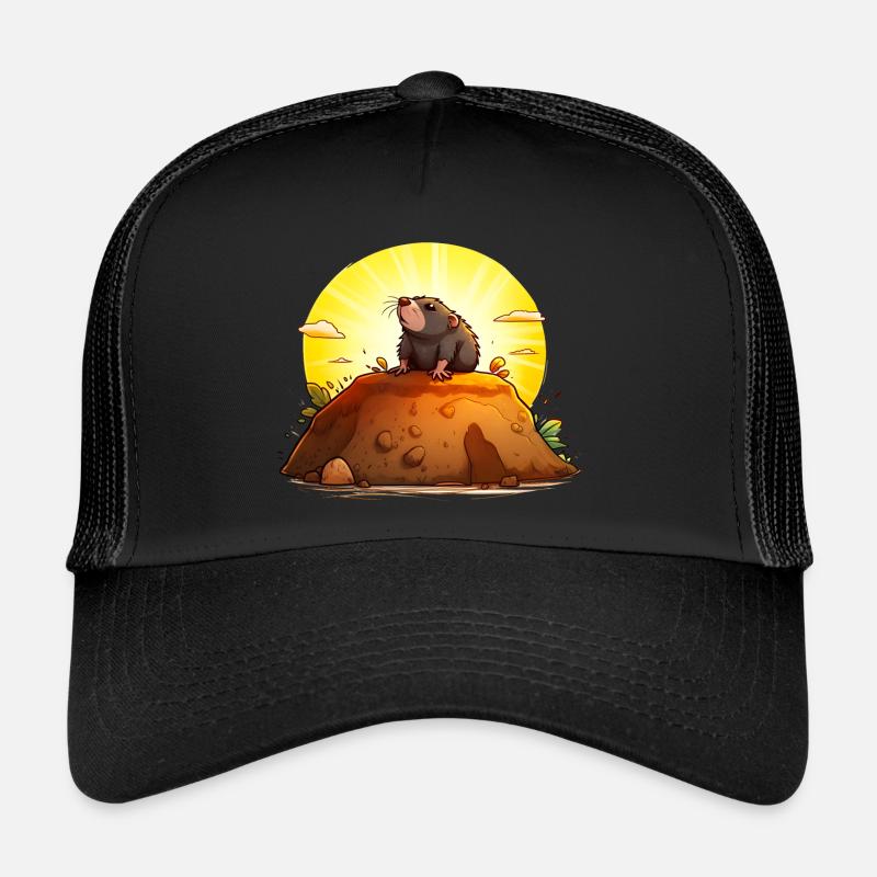 Funny mole on his hill Trucker Cap