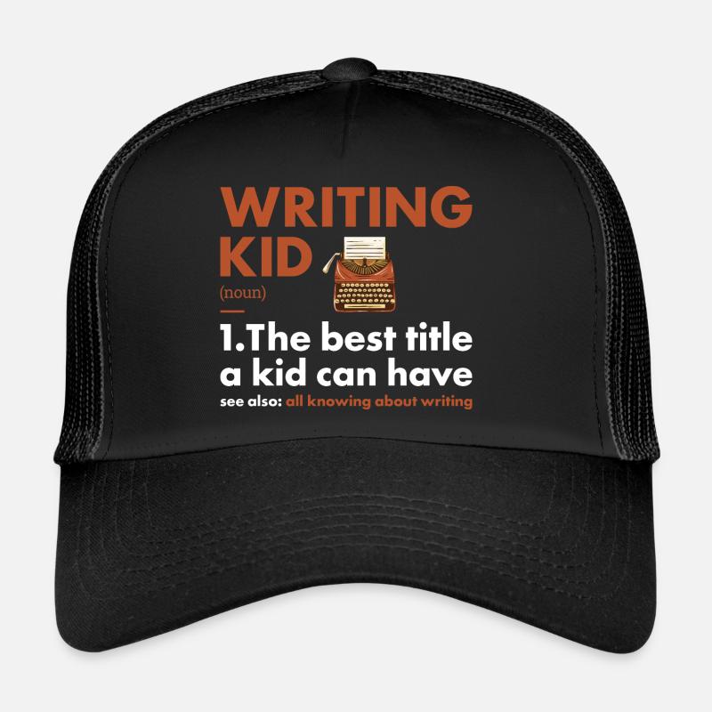 Writer Kid Definition Writing Trucker Cap