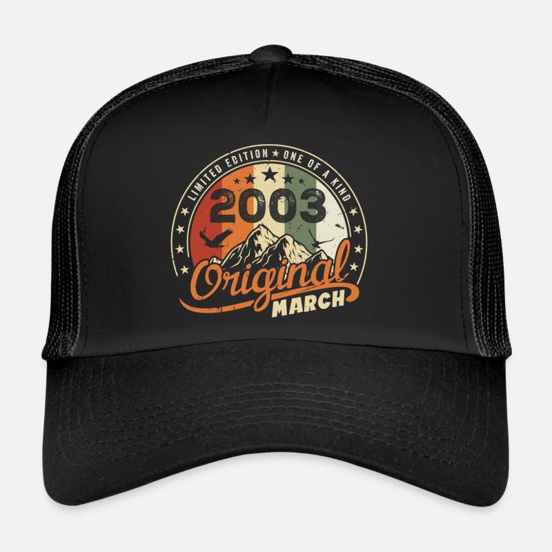 Cadeau D'anniversaire Mars 2003 Vintage 2003 Retro Casquette trucker 