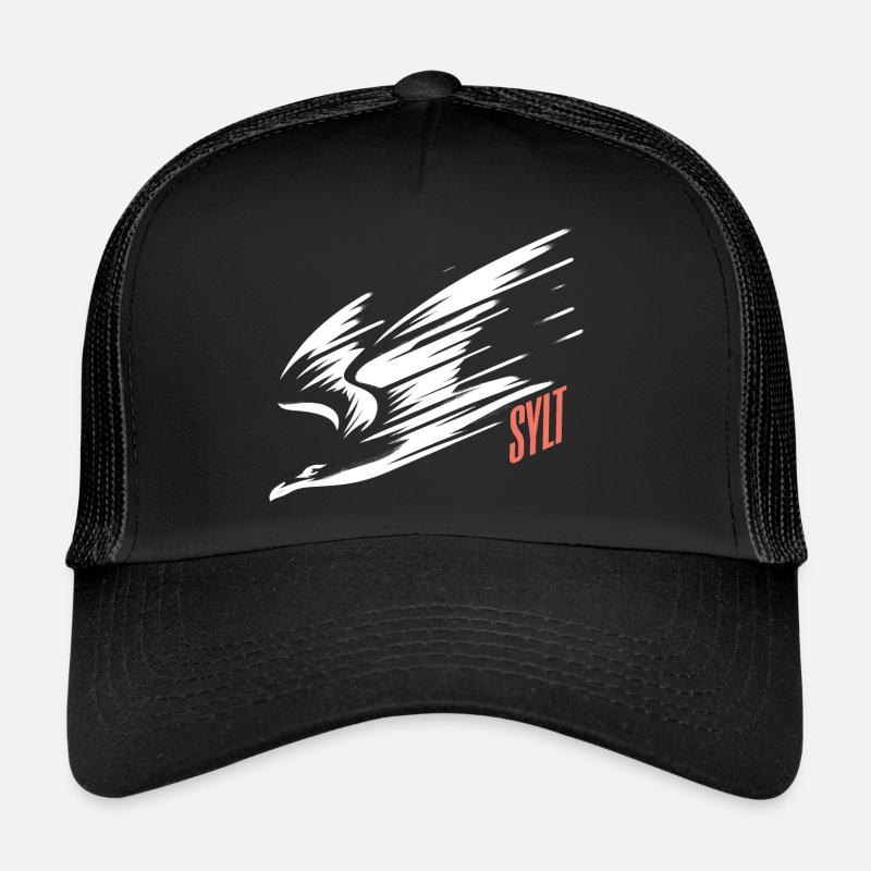 Sylt Dive Low Flyer Seagull Holiday T-Shirt Trucker Cap