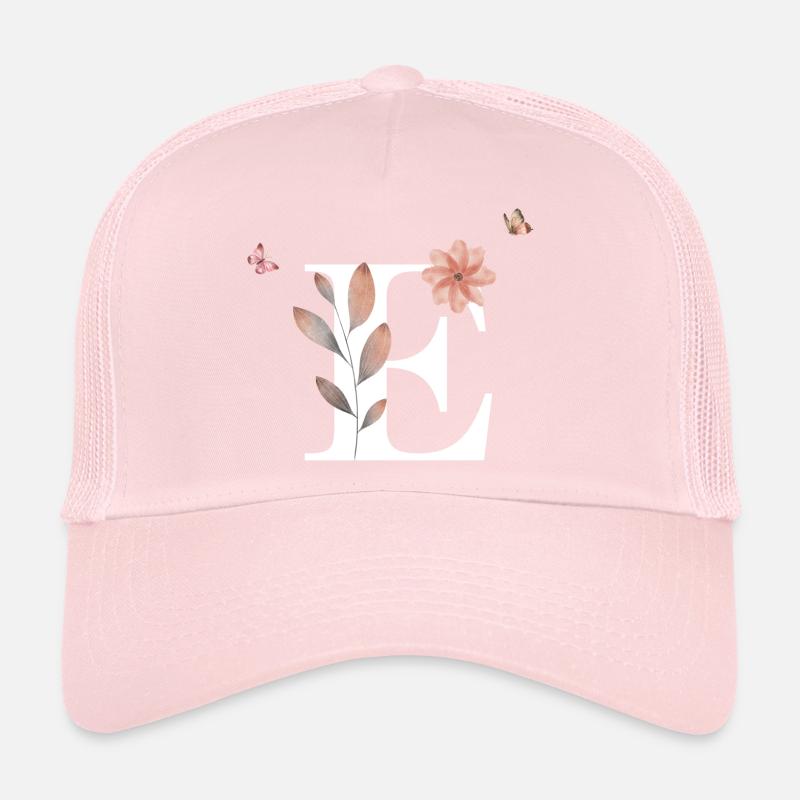 Buchstabe e Wildblumen Aquarelle Trucker Cap