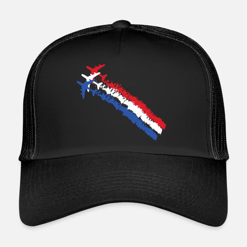 Drapeau français bleu blanc rouge avions armée Casquette trucker 