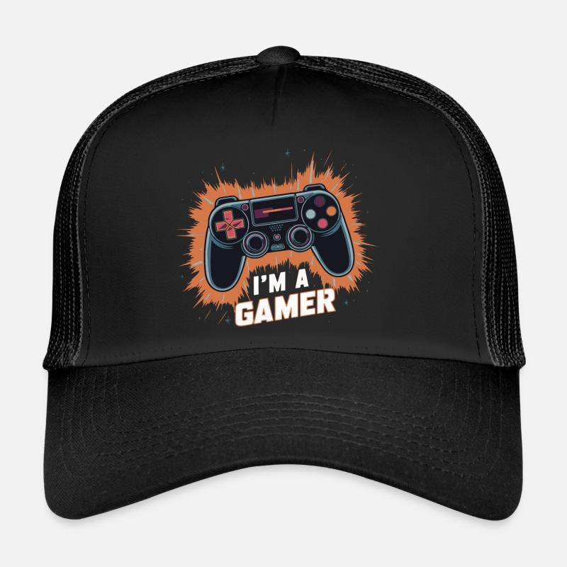 ICH BIN EIN GAMER - Trucker Cap - Schwarz/Schwarz