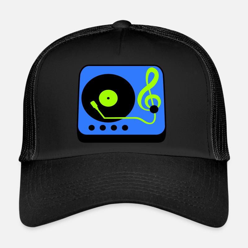 Music clef note mixer party vinyl Trucker Cap