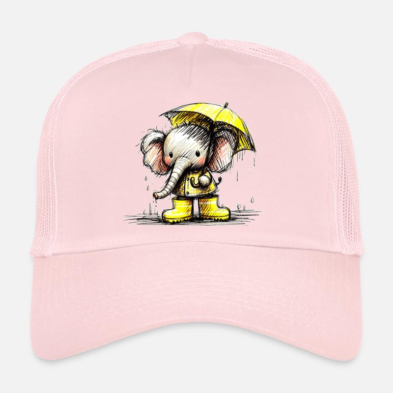 L’éléphant sous la pluie Casquette trucker 