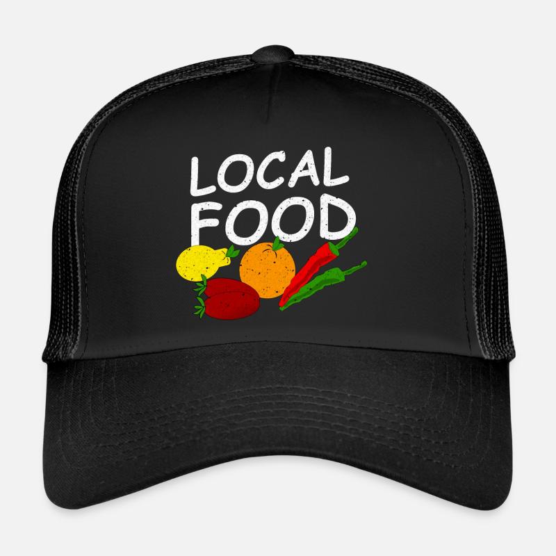 Regionales Obst und Gemüse - Trucker Cap - Schwarz/Schwarz