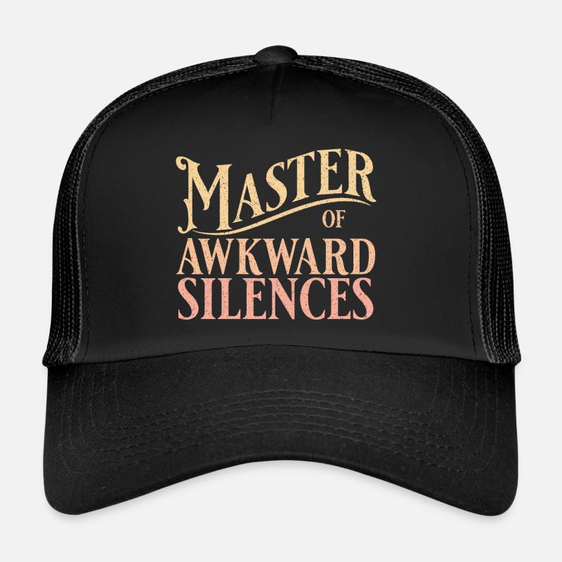 Maître des silences gênants en jaune Casquette trucker 