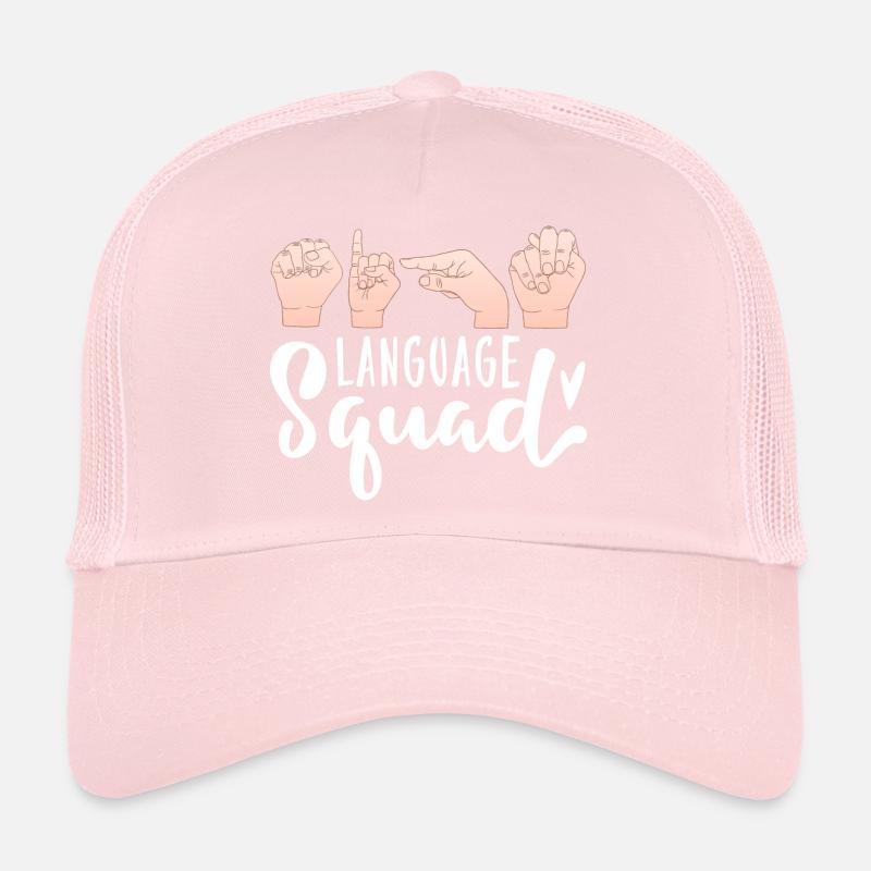 Language Squad Lip Reading American Sign Language Trucker Cap