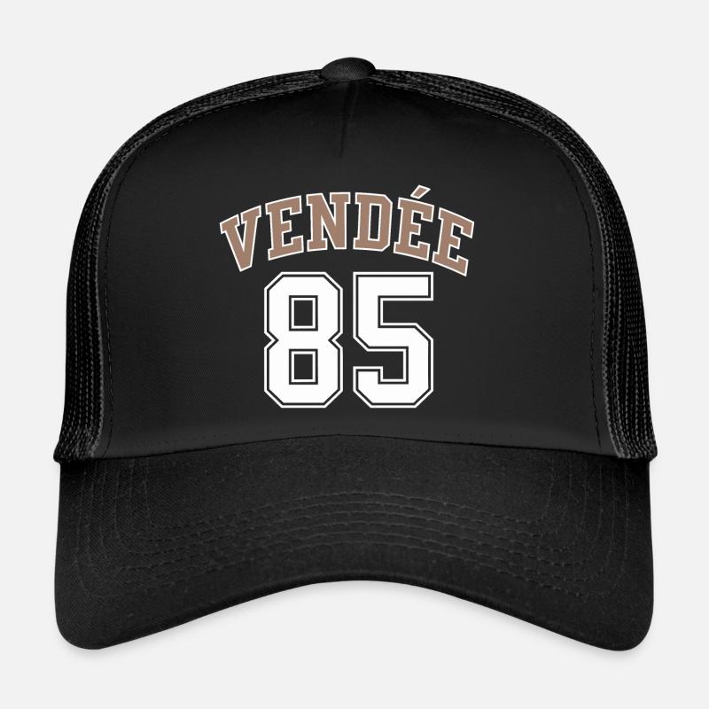 Vendée 85 - Casquette trucker  - noir/noir
