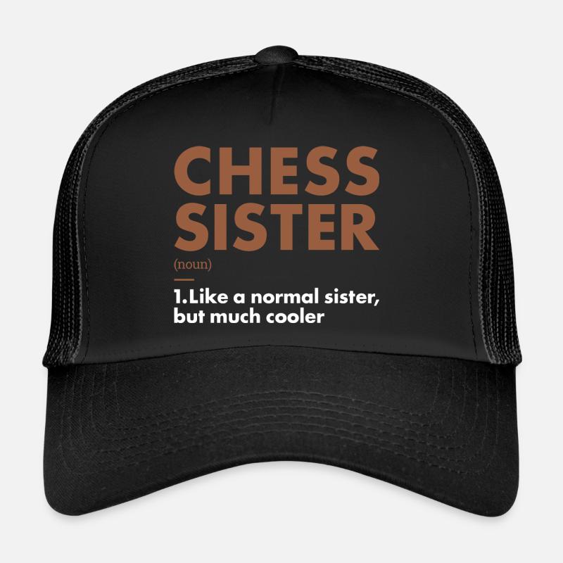 Chess Player Sister Definition Chess Trucker Cap
