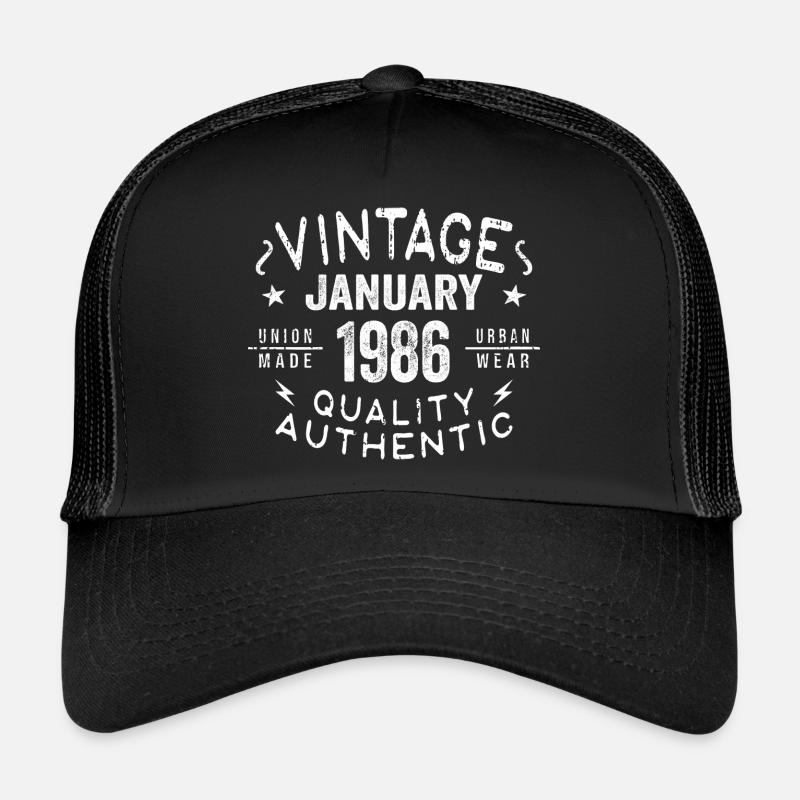 Geburtstagsgeschenk 1986 - geboren im Januar 1986 Trucker Cap