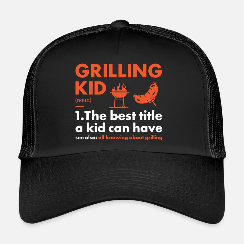 Griller Kid Définition Grillades Casquette trucker 