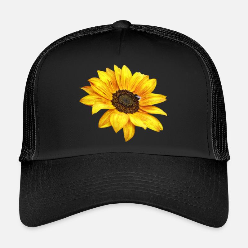 Sonnenblume - Trucker Cap - Schwarz/Schwarz