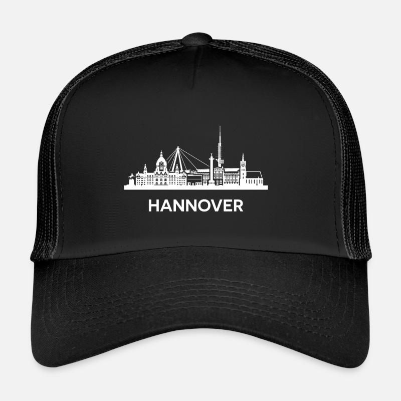 Hannover, weiß - Trucker Cap - Schwarz/Schwarz