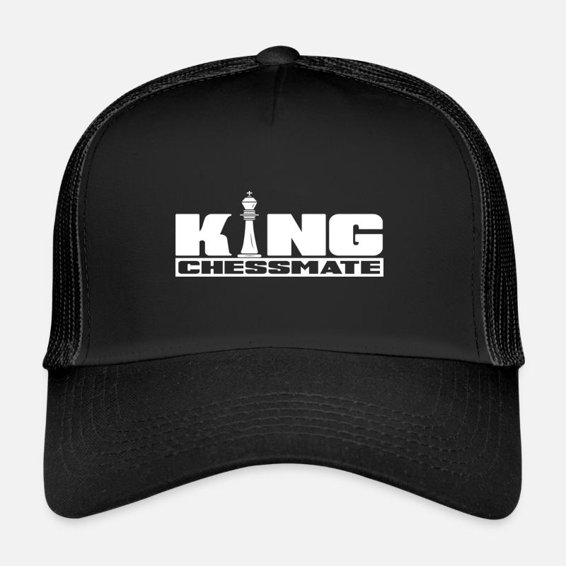Échec et mat Le joueur d’échecs est le roi des échecs Casquette trucker 