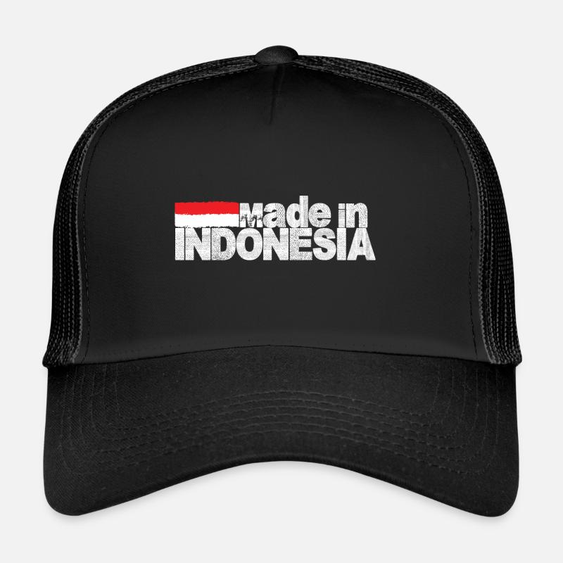 Indonesien - Trucker Cap - Schwarz/Schwarz
