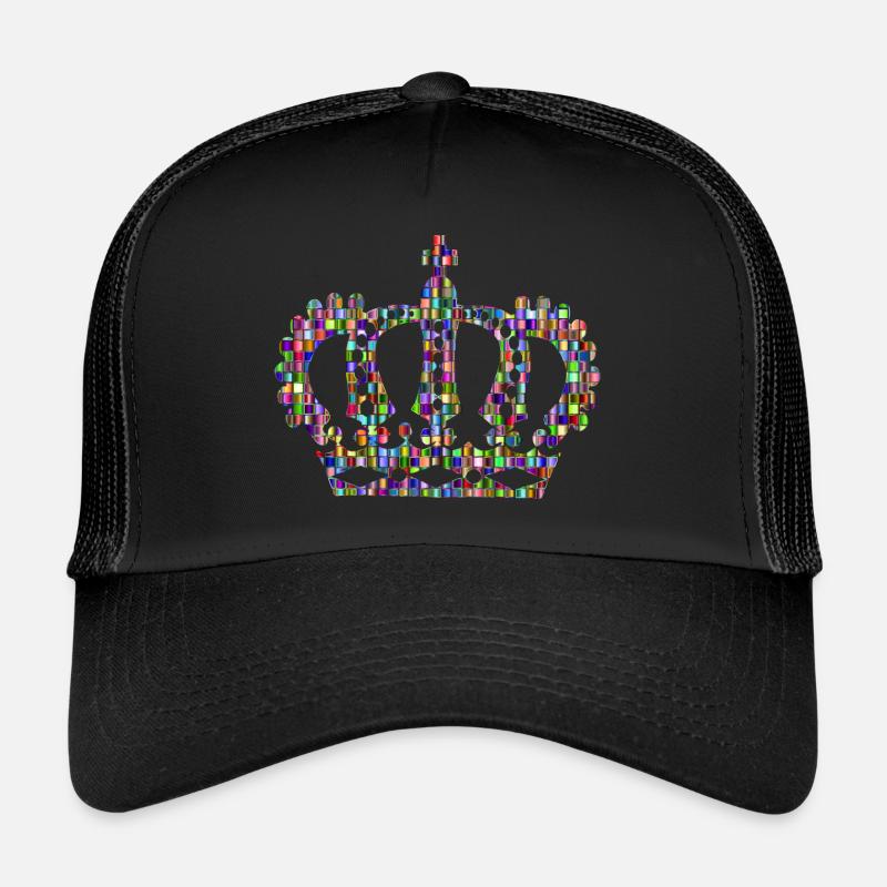 Rainbow Colorful Crown Trucker Cap