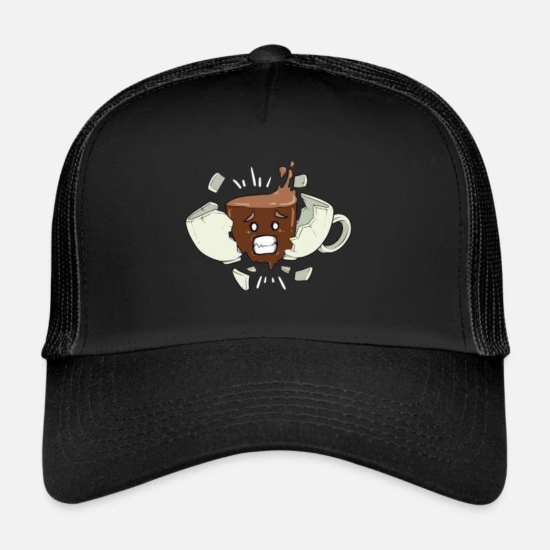 Coffee Caffeine Shock! Caffeine addiction coffee love - Trucker Cap - black/black