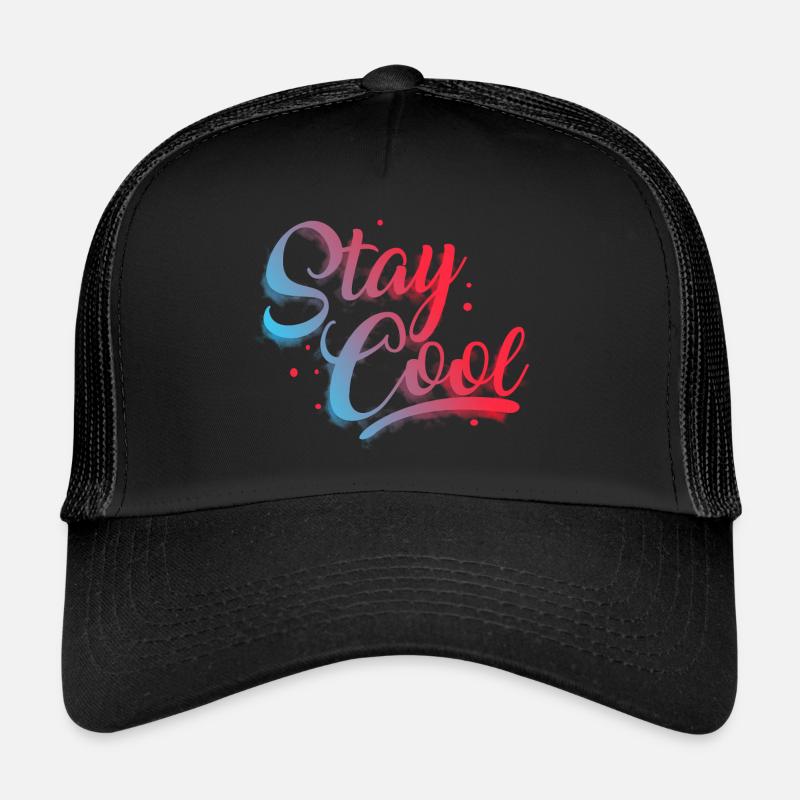 reste detendu - Casquette trucker - noir/noir
