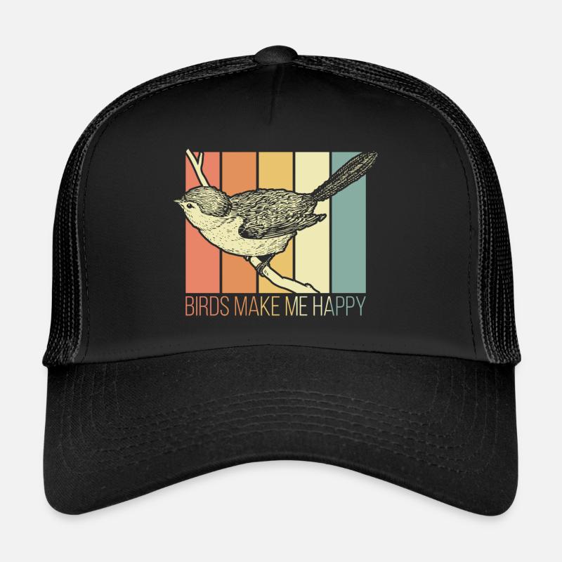 Vogel - Trucker Cap - Schwarz/Schwarz
