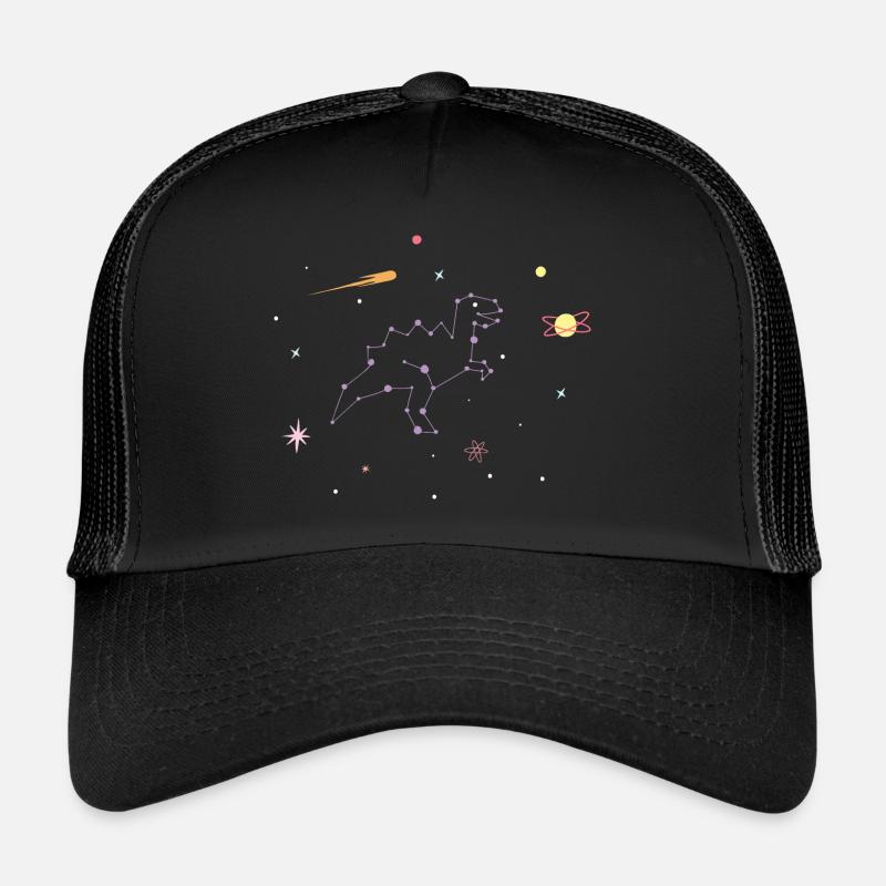 Tyrannosaurus Rex Dinosaurier Sternbild - Trucker Cap - Schwarz/Schwarz