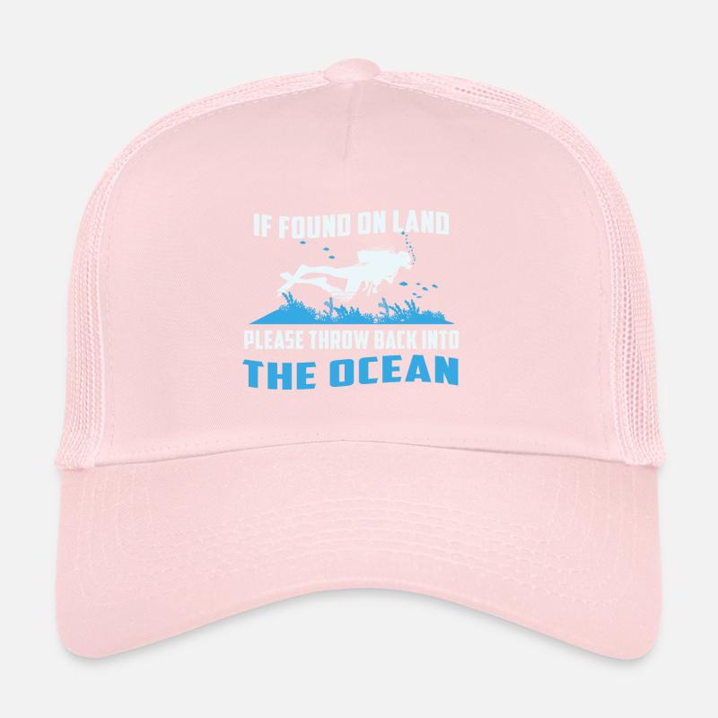 If Found On Pays Scuba Plongeur Instructeur de Plongée Casquette trucker 