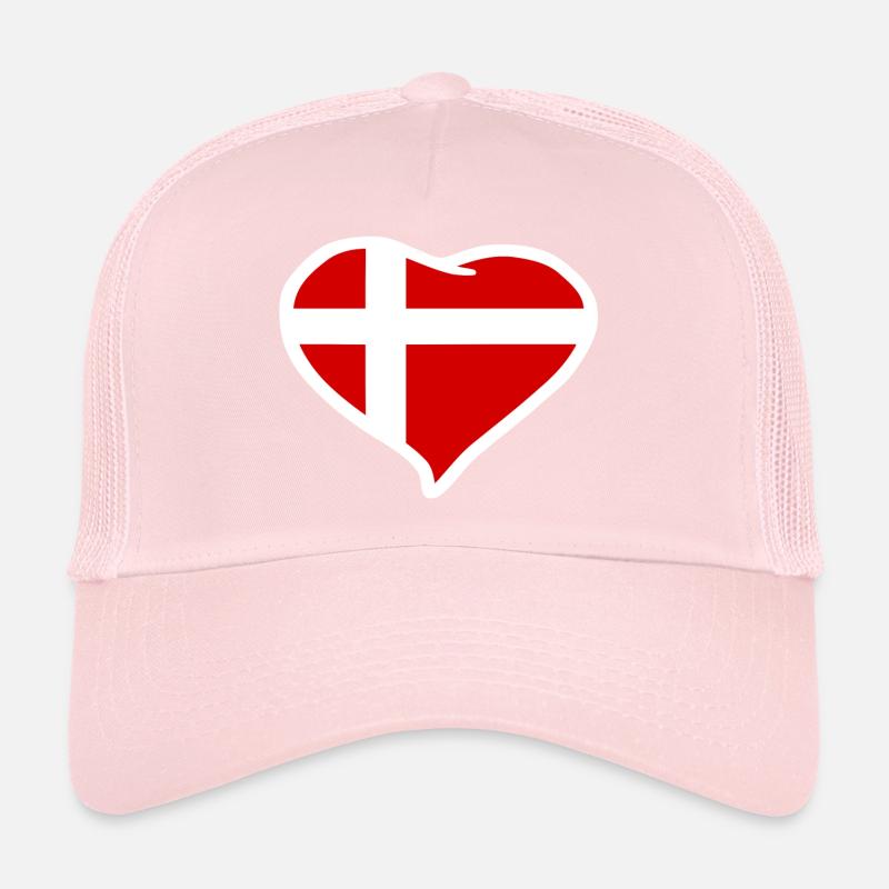 Drapeau coeur Danemark Casquette trucker 