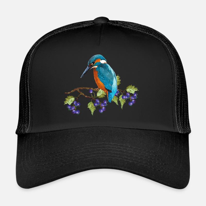 Bunter Vogel - Trucker Cap - Schwarz/Schwarz