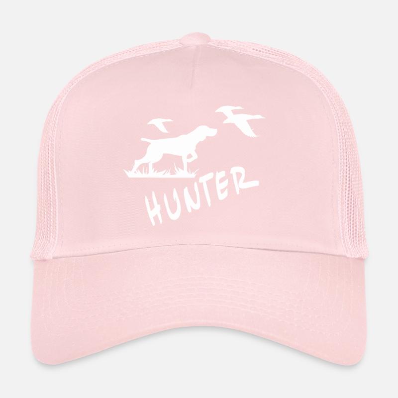 Lettrage de chasseur Symbole Hunter Waidmann avec chien Casquette trucker 