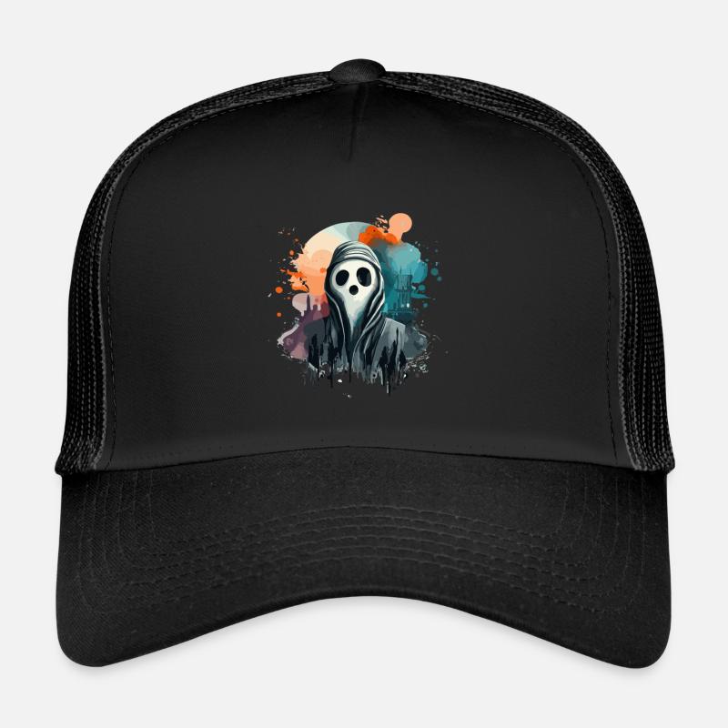 halloween ghost - Casquette trucker  - noir/noir