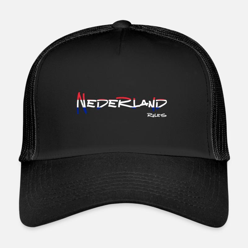Niederländische Regeln - Trucker Cap - Schwarz/Schwarz
