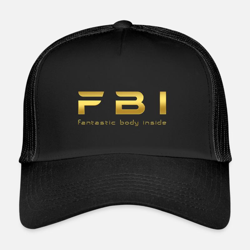 FBI - Corps fantastique à l’intérieur de | DORÉ - Casquette trucker - noir/noir