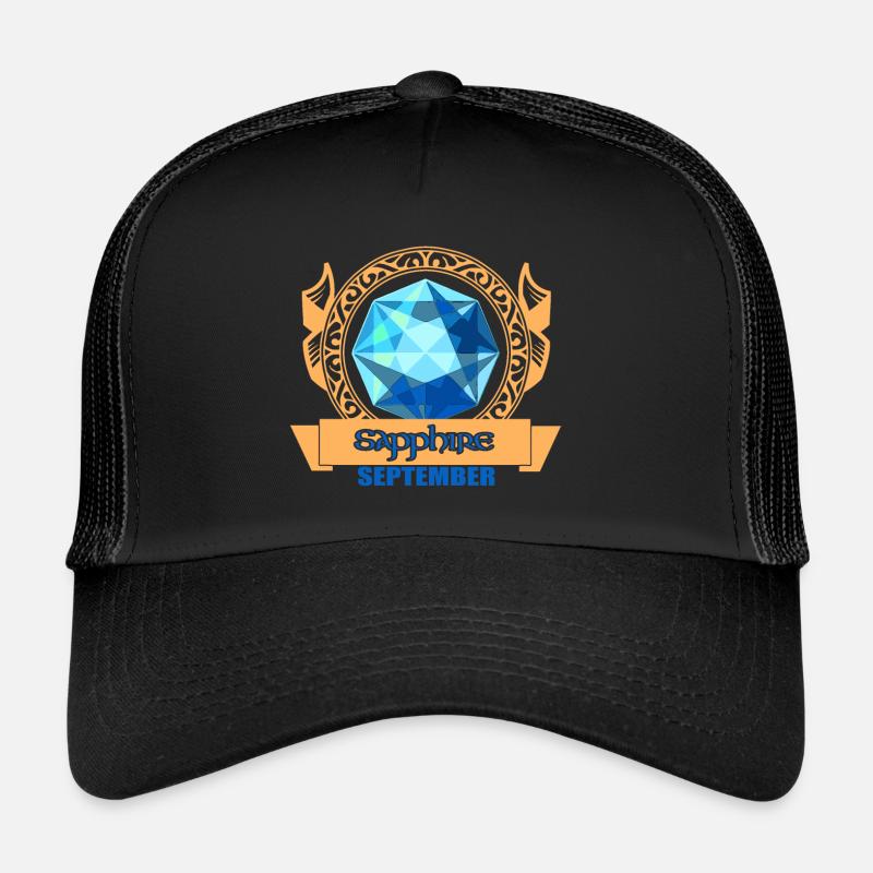 Pierre saphir - Casquette trucker  - noir/noir