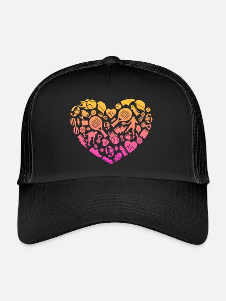 Padel Tennis Padel Filles Femmes Padel - Casquette trucker  - noir/noir - Devant
