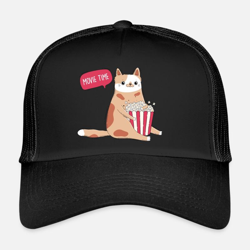 Chat et maïs soufflé Casquette trucker 