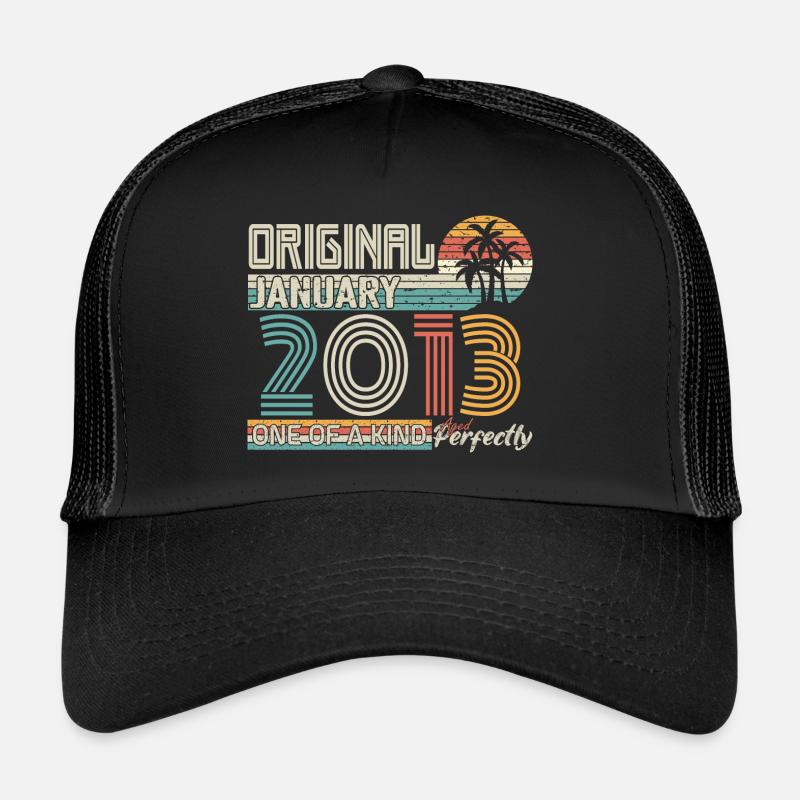 Janvier 2013 anniversaire Janvier 2013 cadeau Casquette trucker 
